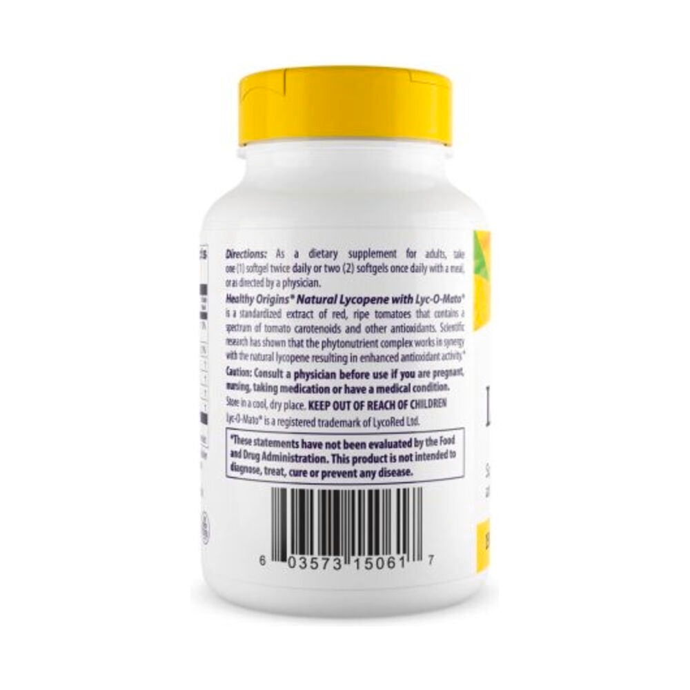 Lycopene 15mg - 60 Softgels | Healthy Origins