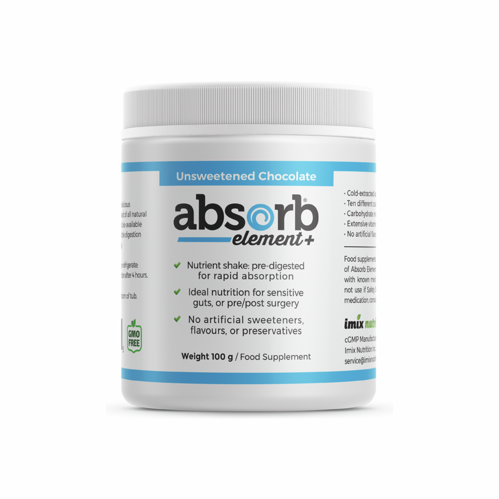 Absorb Element+ Unsweetened Chocolate - 100g (Sample) | Imix Nutrition