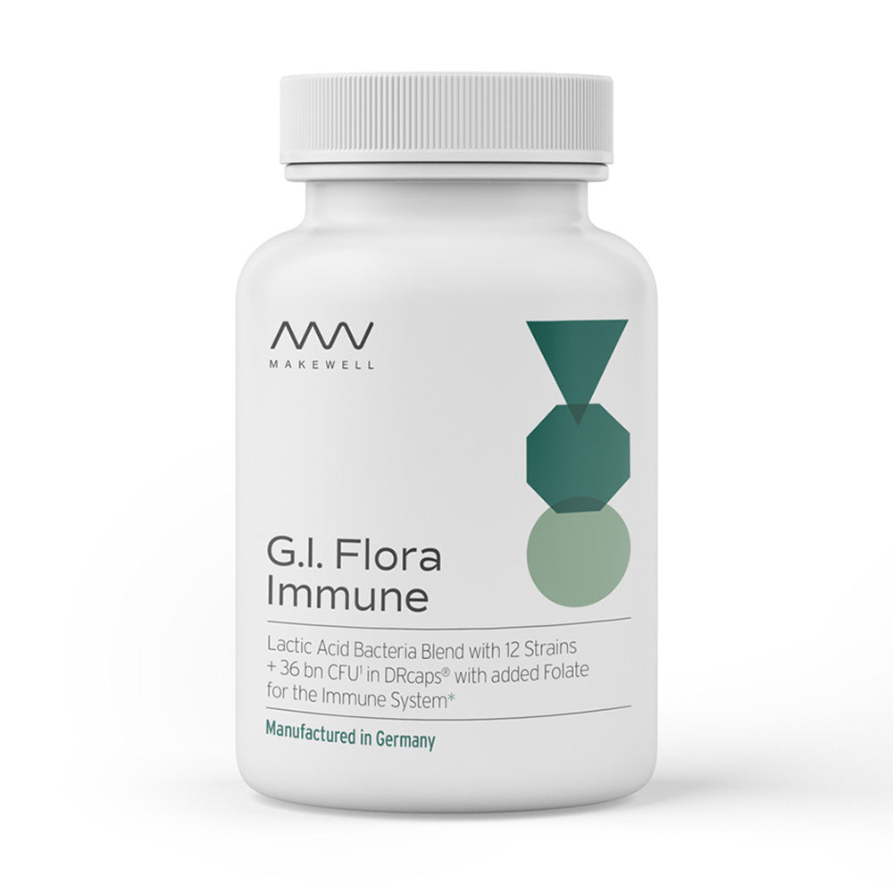 G.I. Flora Immune - 60 Capsules - Prebiotic and Probiotic Formula | MakeWell