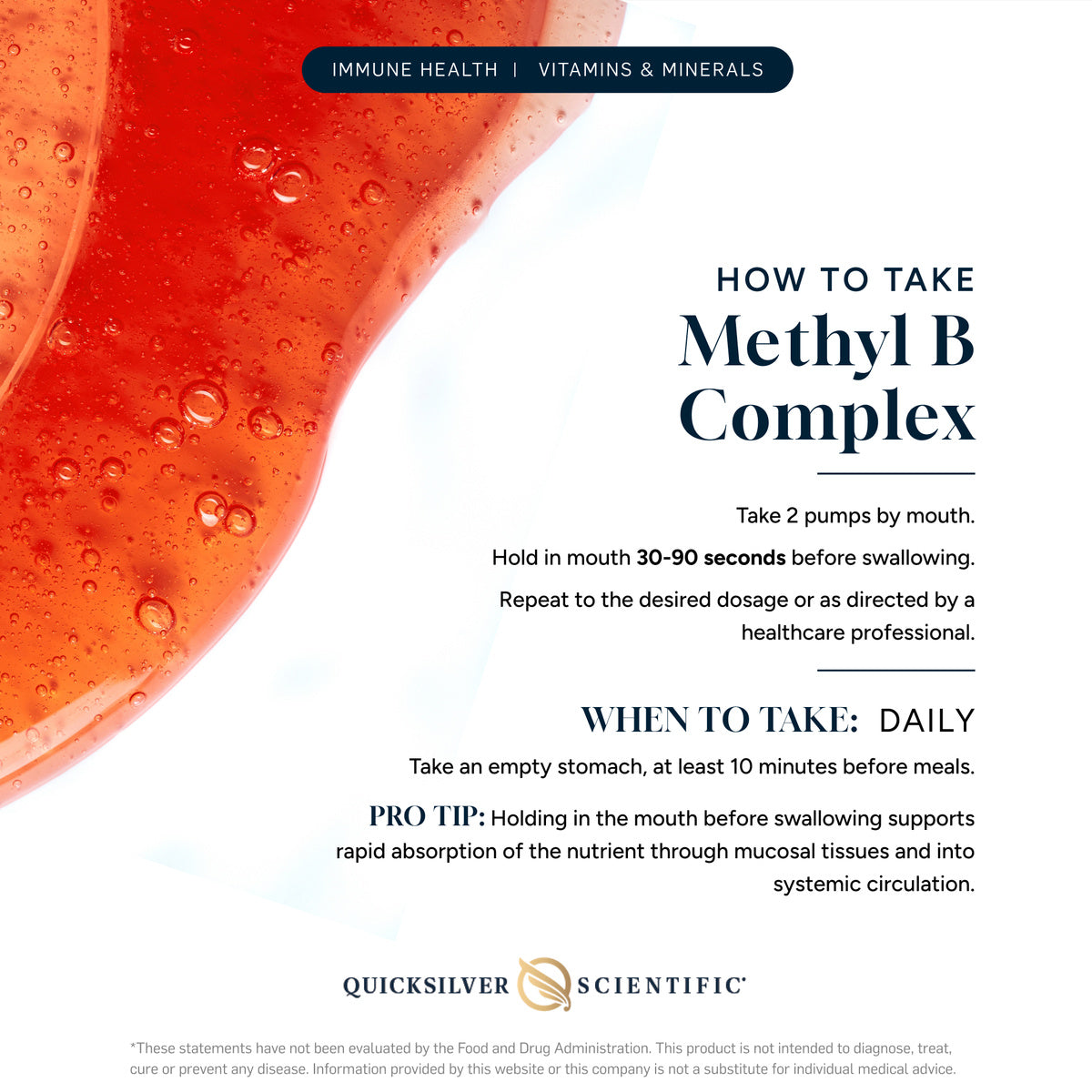 Methyl B-Complex - 50ml | Quicksilver Scientific