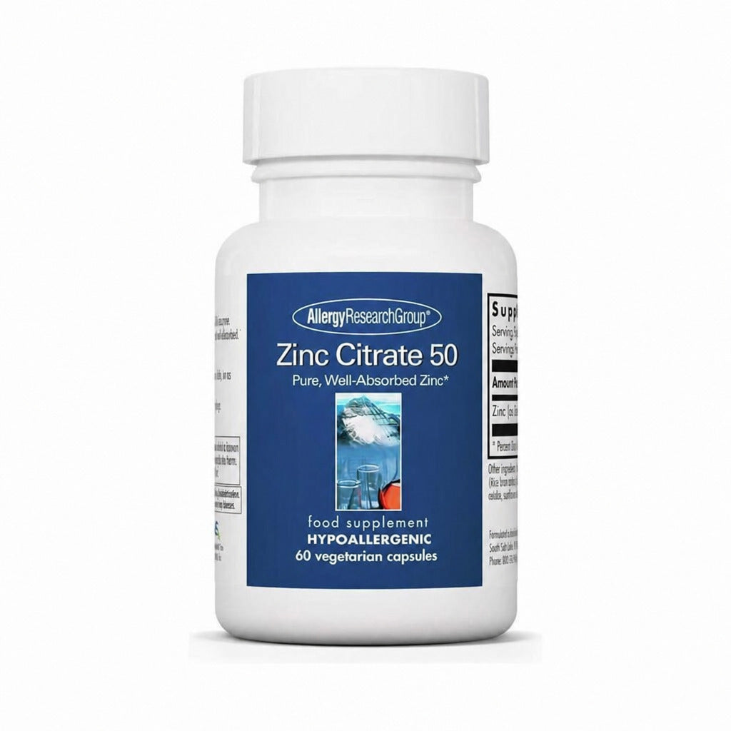 Zinc Citrate 50 - 60 Capsules | Allergy Research Group