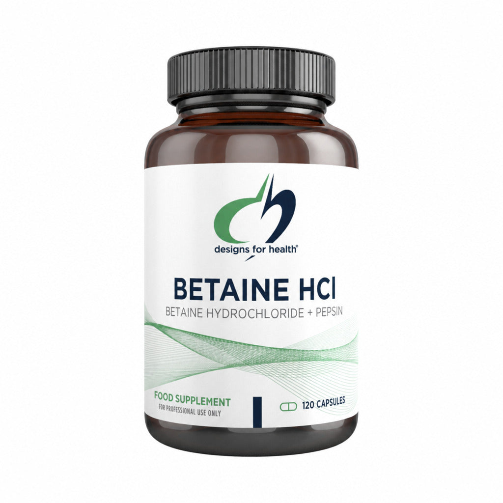 Betaine HCl 750mg - 120 Capsules | Designs For Health