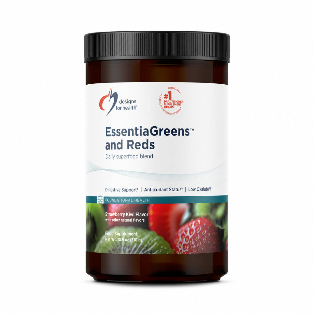 EssentiaGreens and Reds - Strawberry Kiwi - 310g | Designs For Health