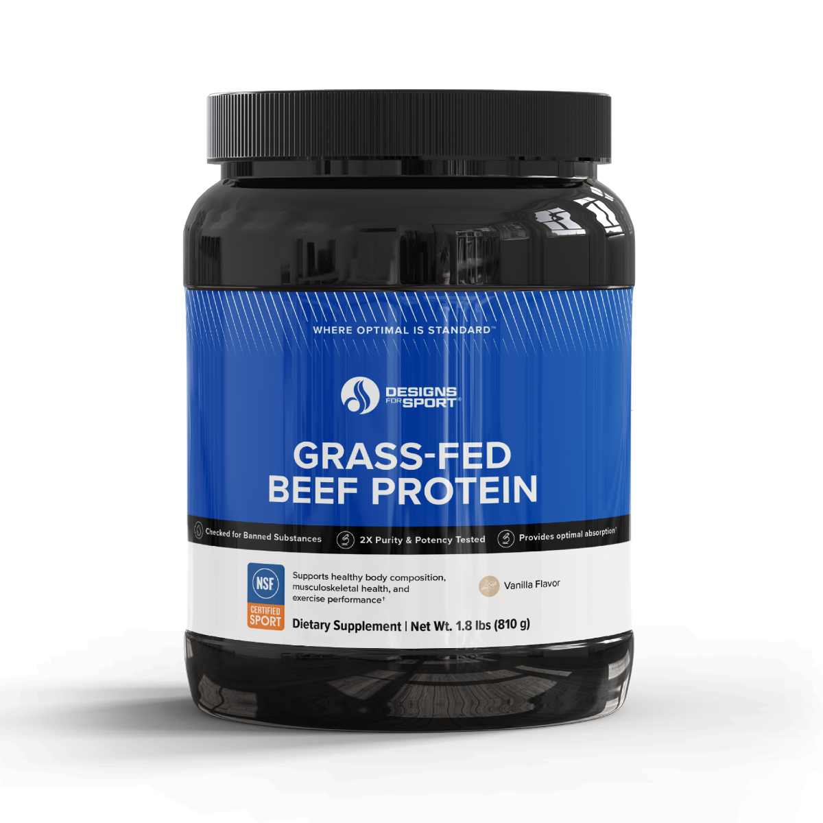 Grass-Fed Beef Protein (Vanilla) - 810g | Designs For Sport