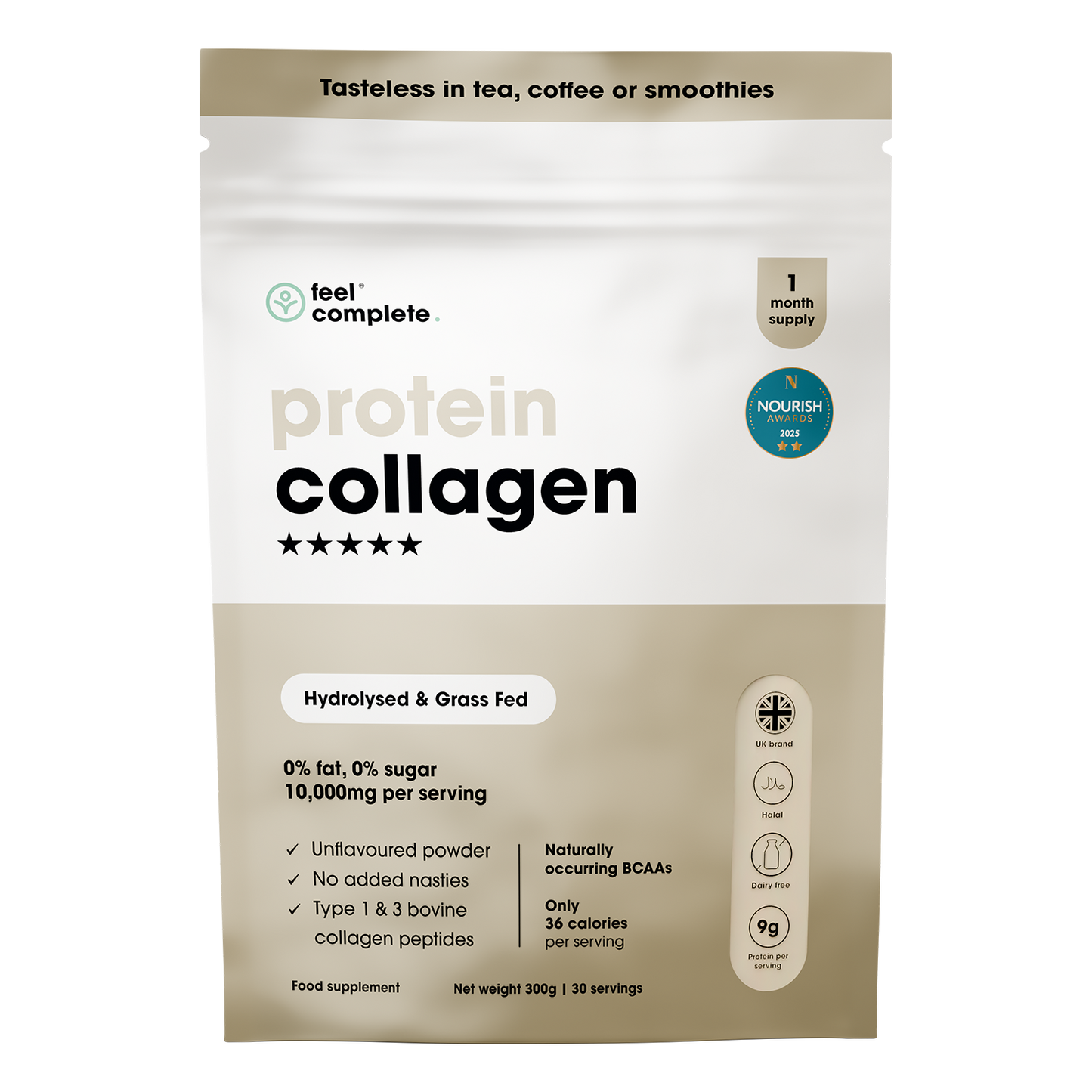 Protein Collagen - Grass Fed Collagen Peptides - 300g | Feel Complete