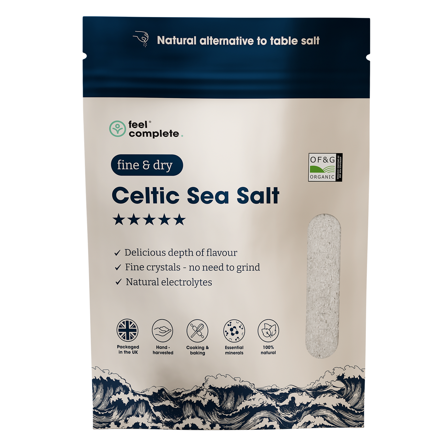 Celtic Sea Salt - Fine & Dry -  400g | Feel Complete