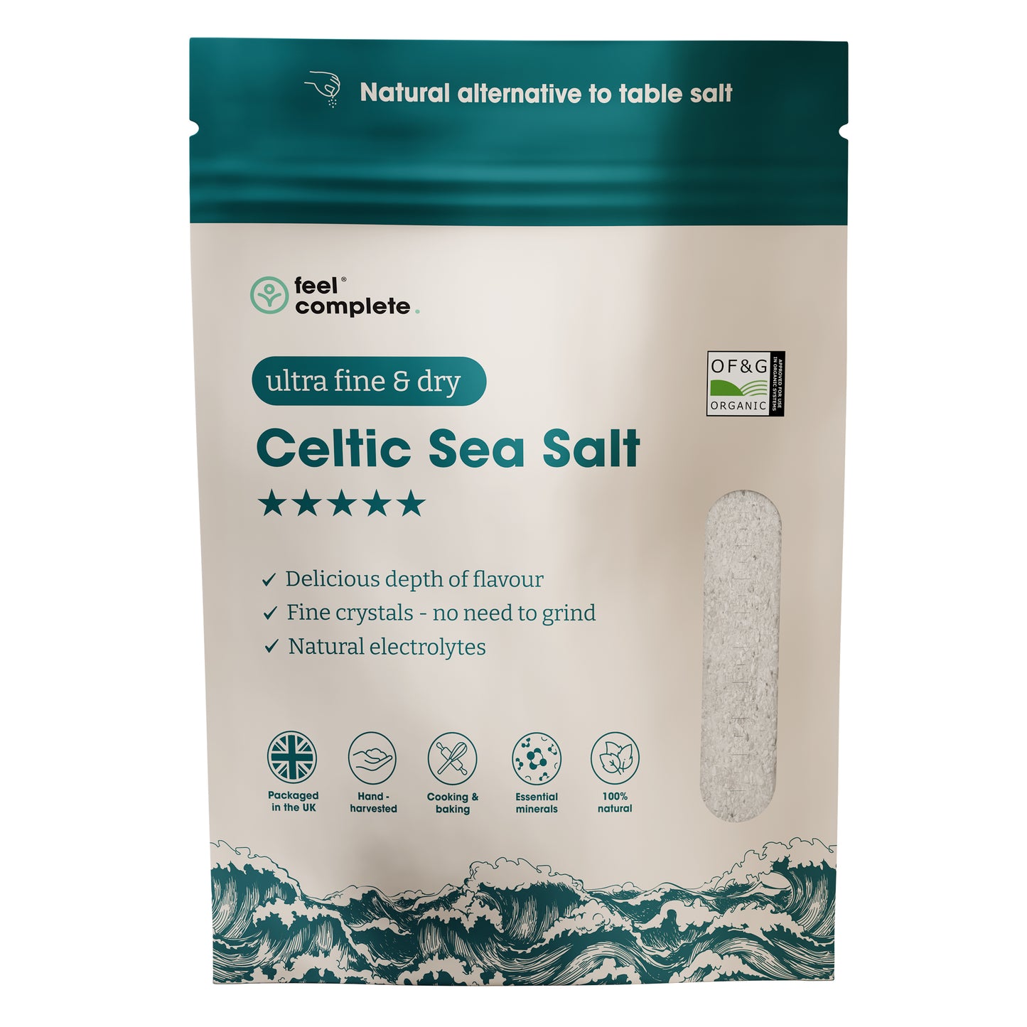 Celtic Sea Salt - Ultra Fine & Dry - 400g | Feel Complete