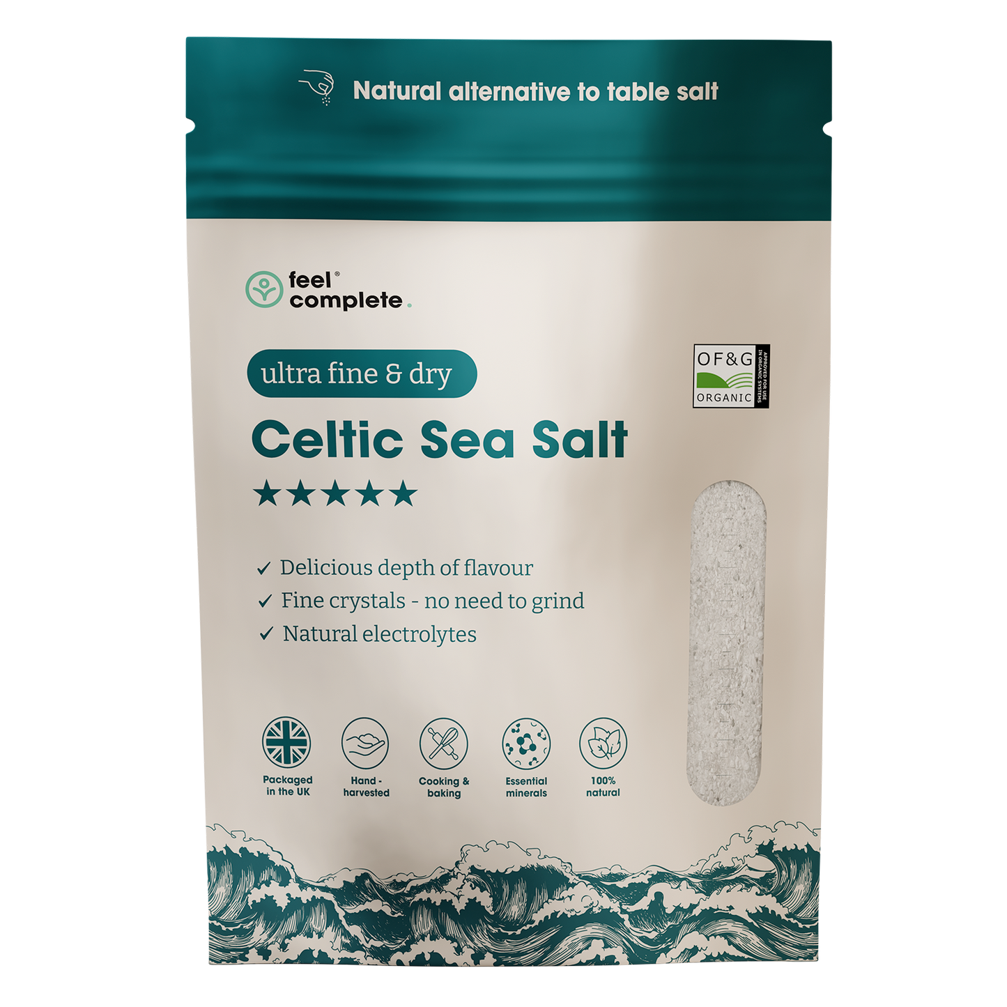 Celtic Sea Salt - Ultra Fine & Dry - 400g | Feel Complete