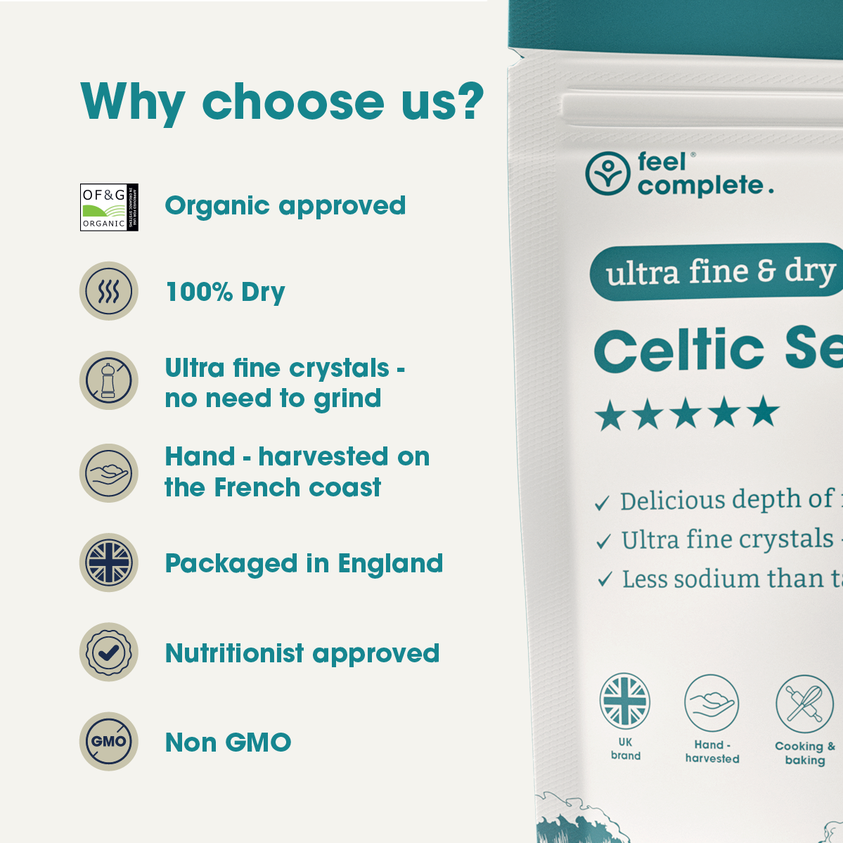 Celtic Sea Salt - Ultra Fine & Dry - 400g | Feel Complete