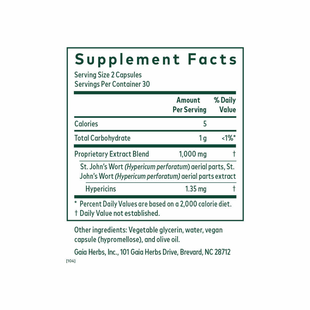 St. John's Wort - 60 Liquid Phyto-Caps | Gaia Herbs