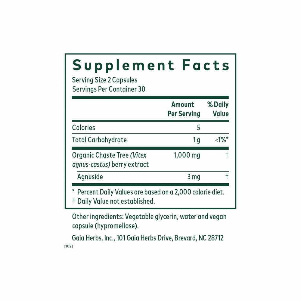 Vitex PRO (Chaste Tree Berry) - 60 Liquid Phyto-Caps | Gaia Herbs