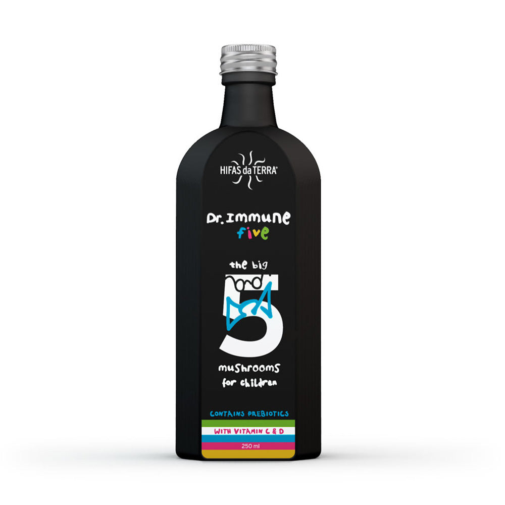 Dr. Immune Five Syrup (Reishi, Agaricus, Oyster, Chaga, Shiitake) - 250ml | Hifas da Terra