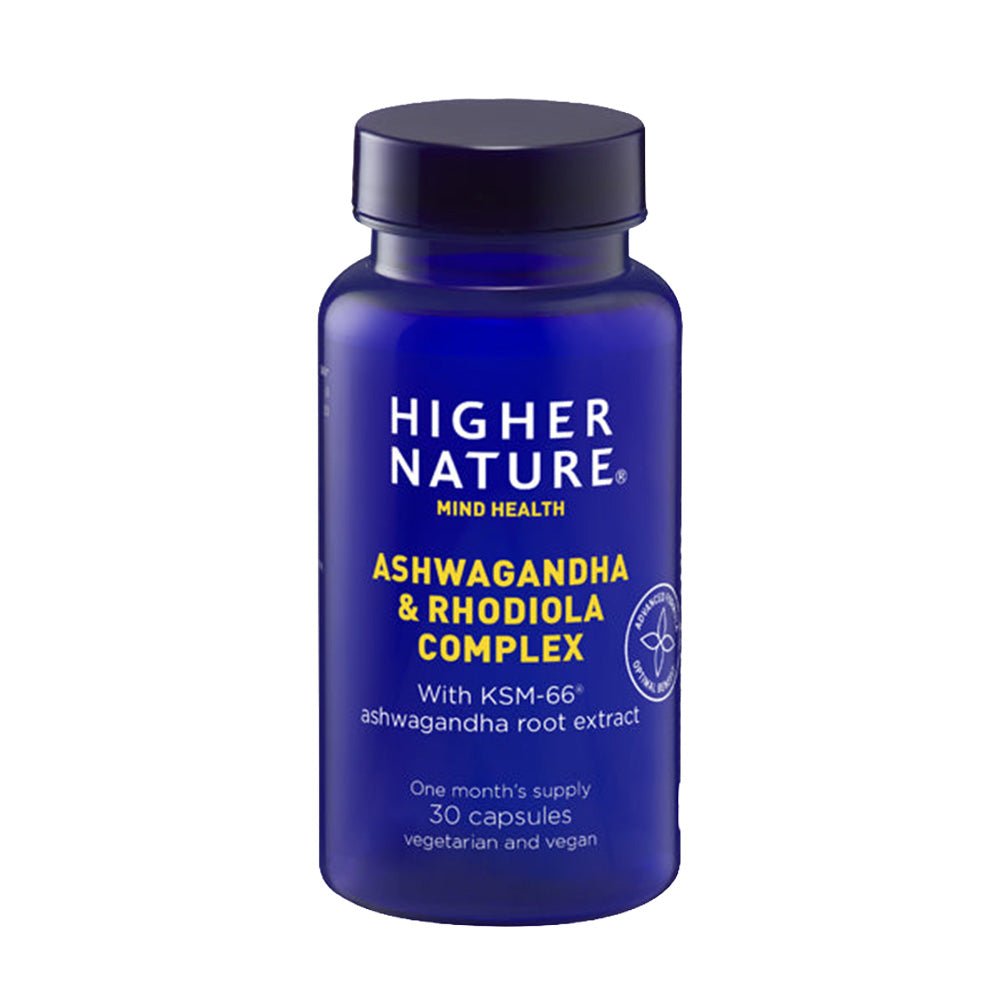 Ashwagandha & Rhodiola Complex - 30 Capsules | Higher Nature