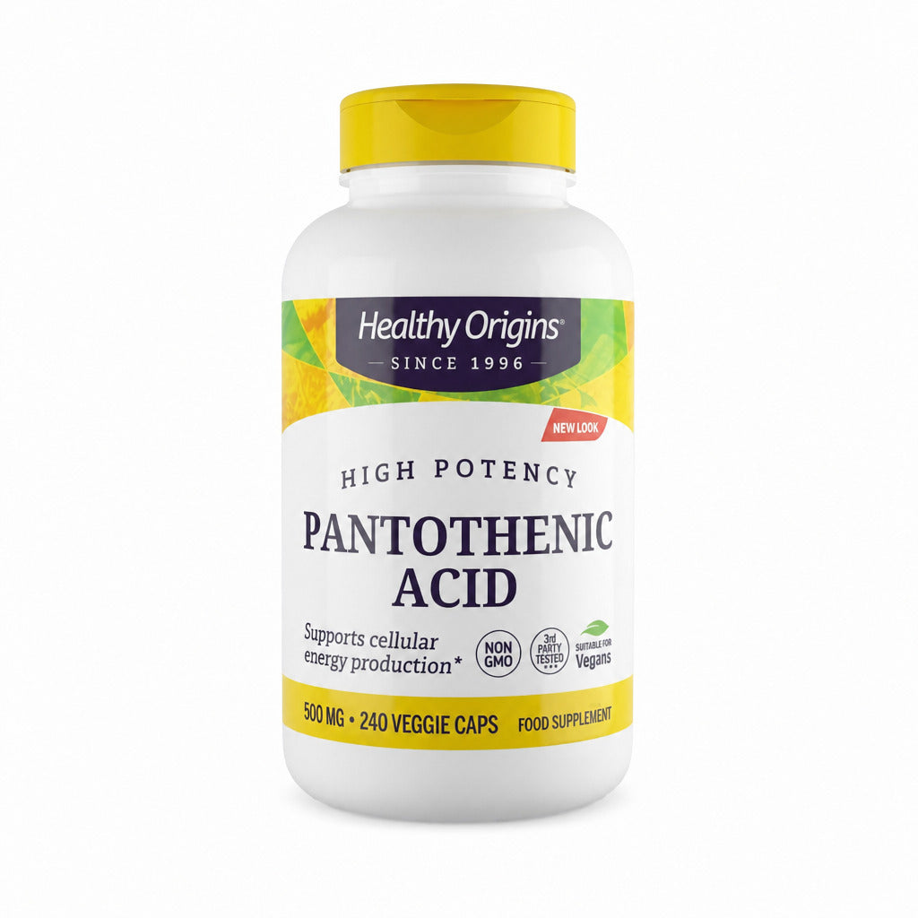 Pantothenic Acid 500mg - 240 Capsules | Healthy Origins