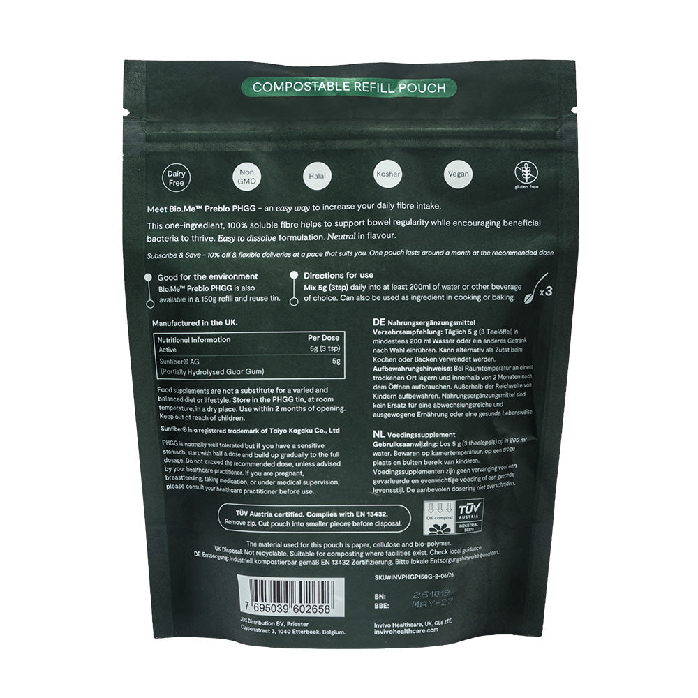 Bio.Me Prebio PHGG Pouch - 150g | Invivo Healthcare
