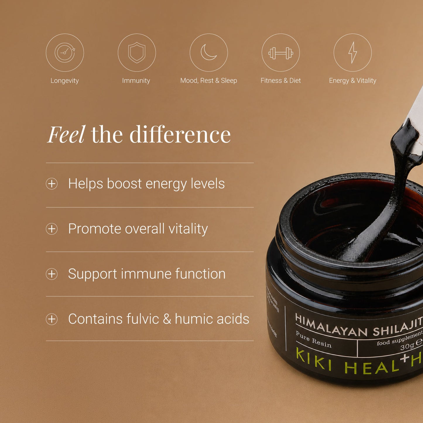 Himalayan Shilajit Resin - 30g | KIKI Health