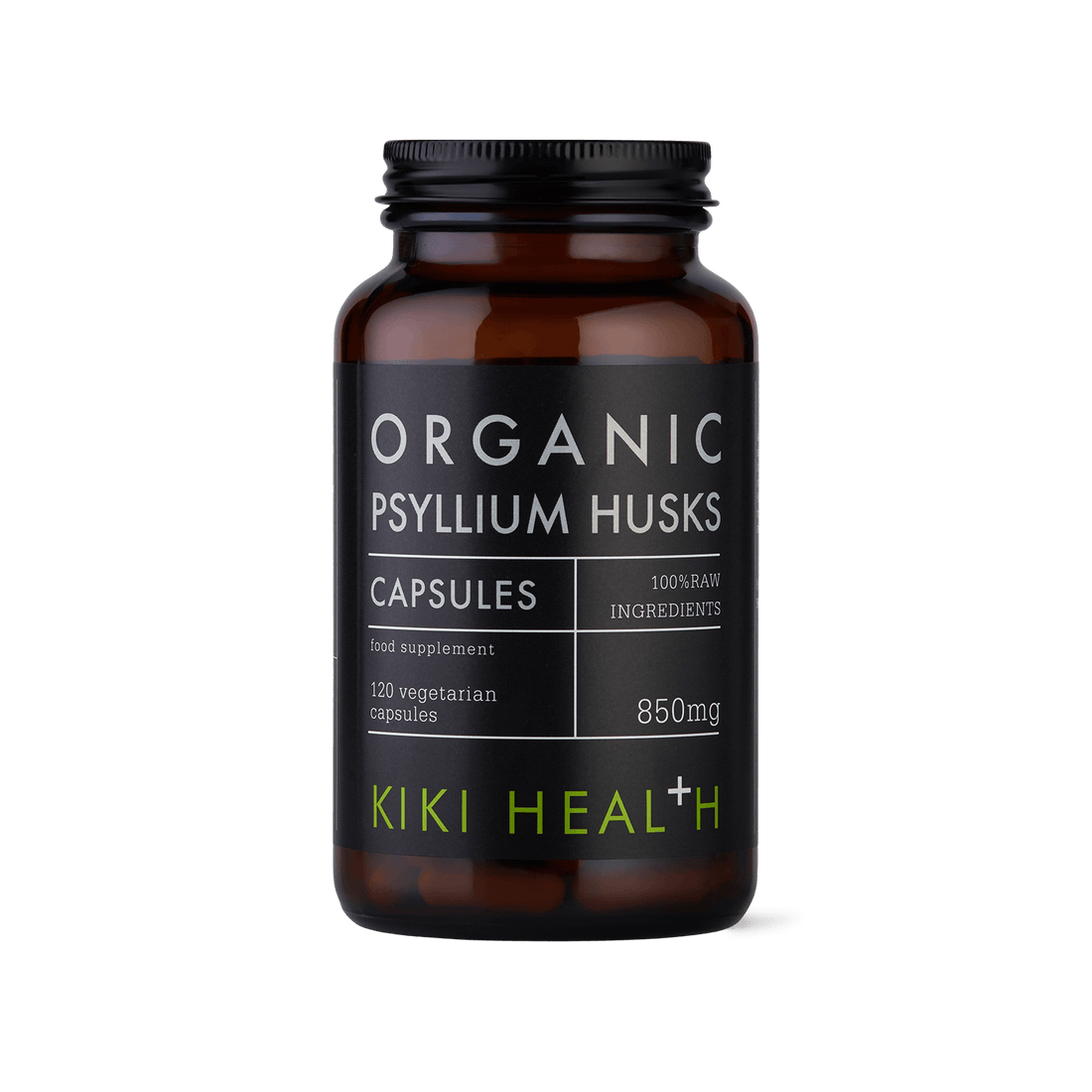 Organic Psyllium Husks - 120 Capsules | KIKI Health
