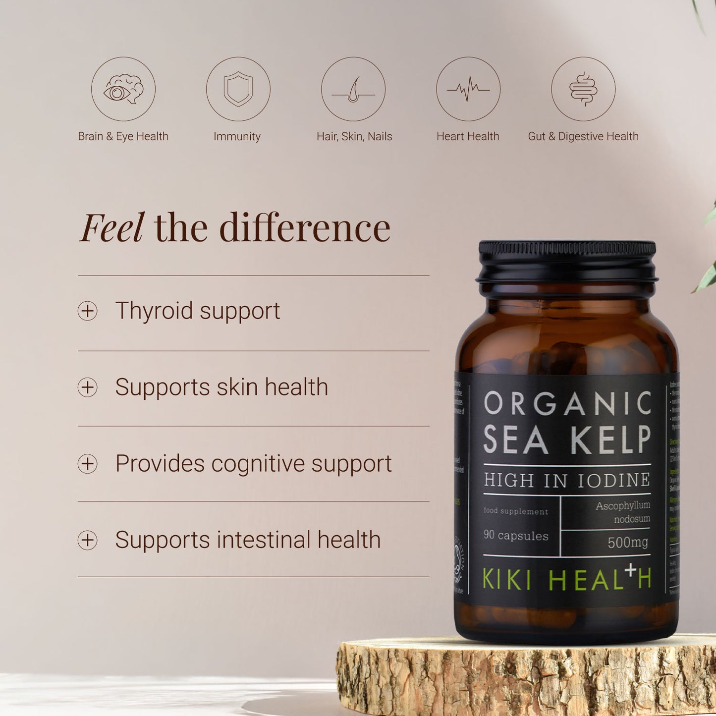 Organic Sea Kelp - 90 Capsules | KIKI Health