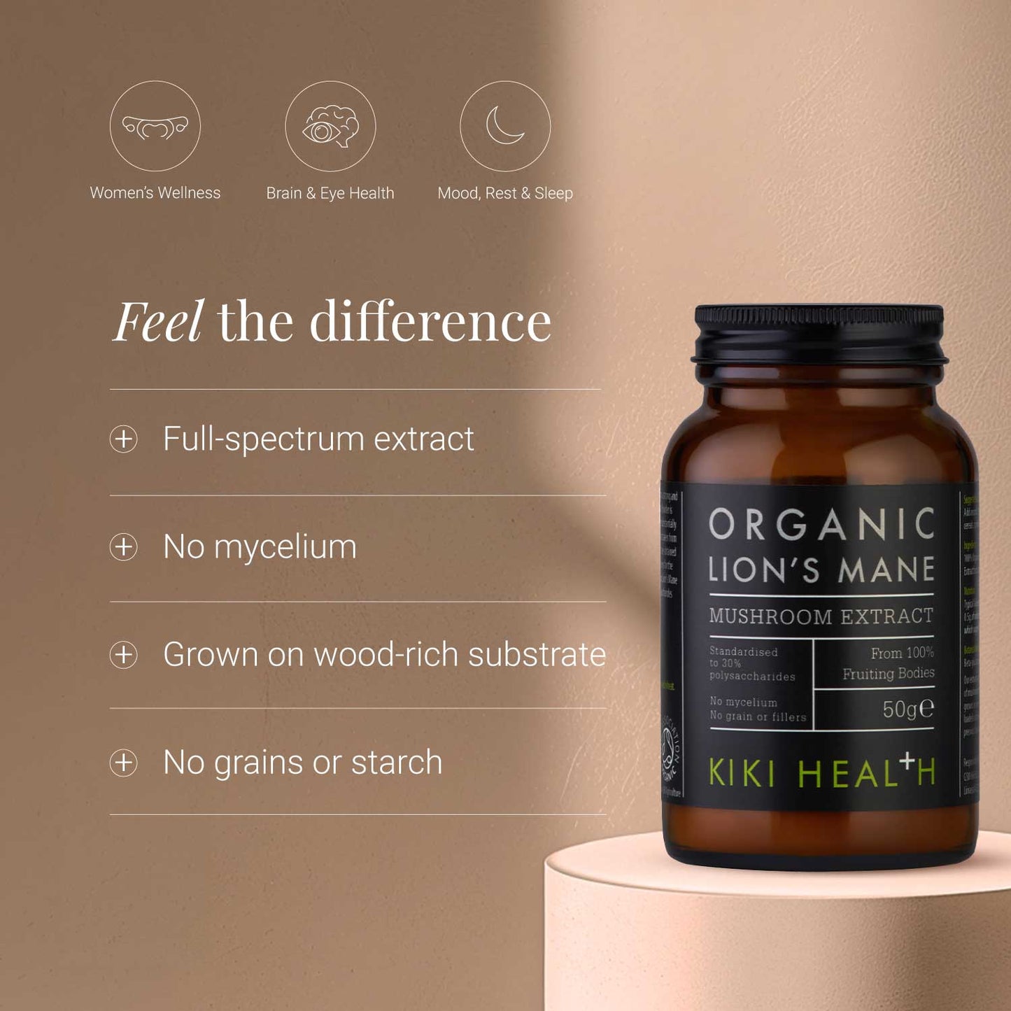 Organic Lion's Mane Extract - 50g | KIKI Health
