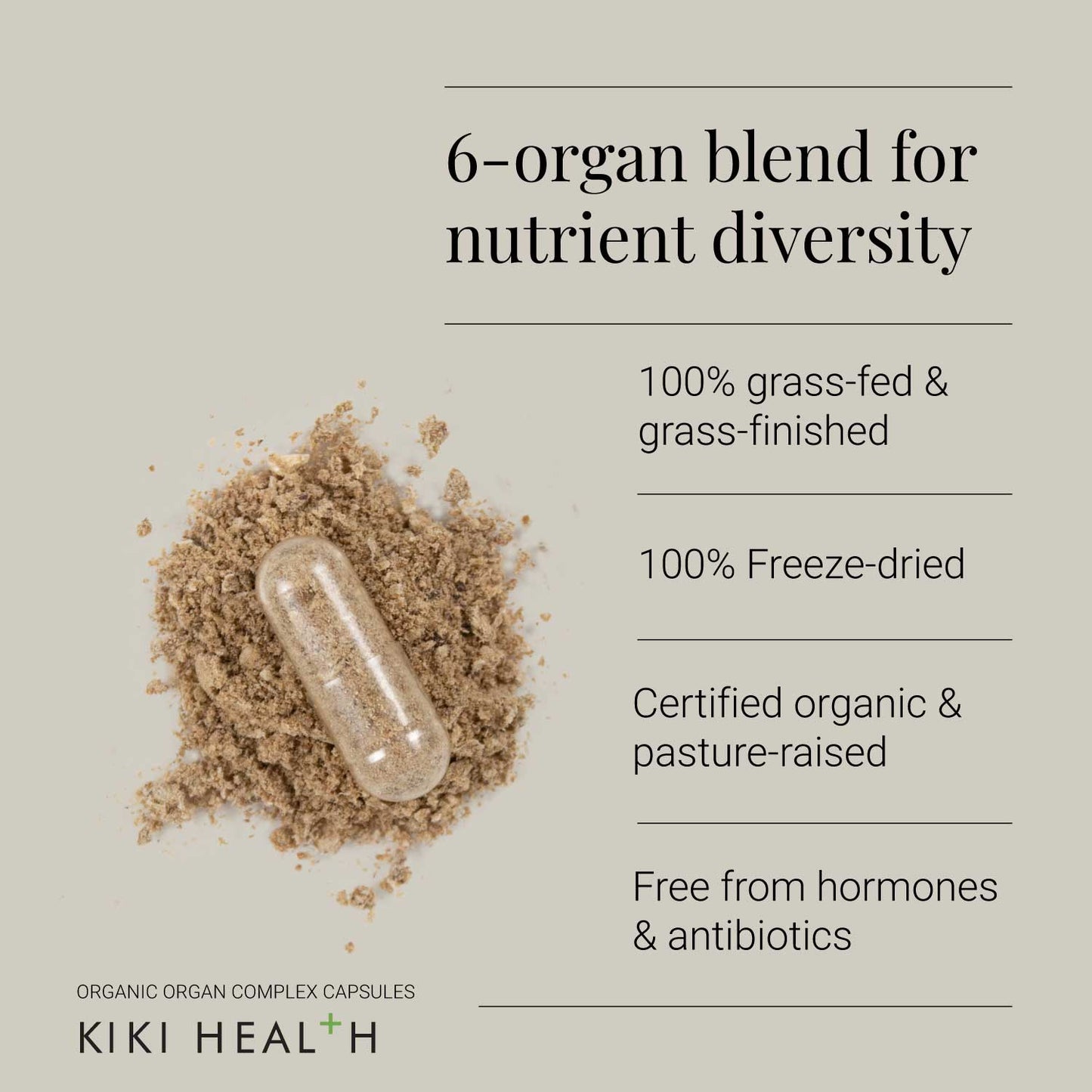 Organic Organ Complex - 180 Capsules | KIKI Health