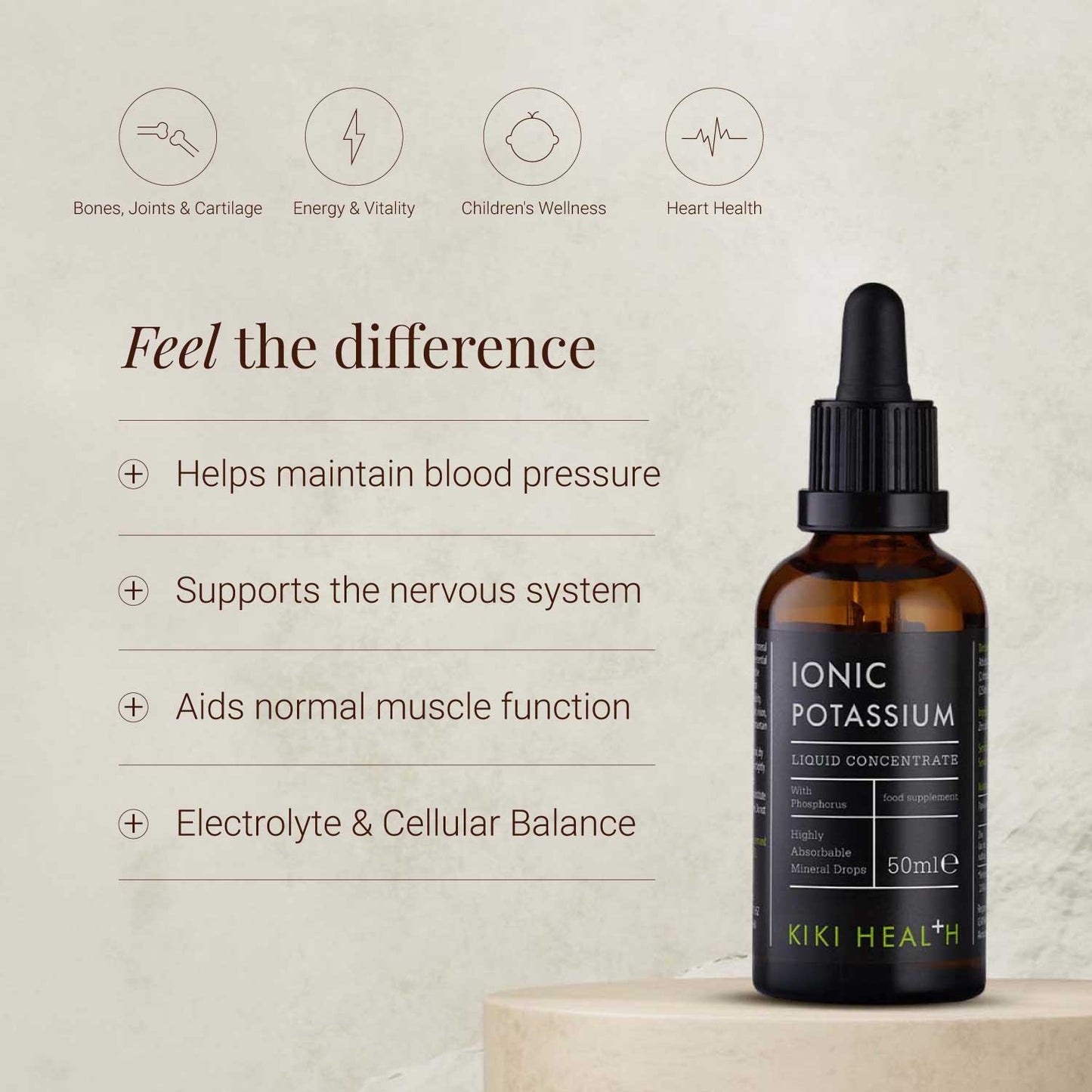 Ionic Potassium Liquid Concentrate - 50ml | KIKI Health