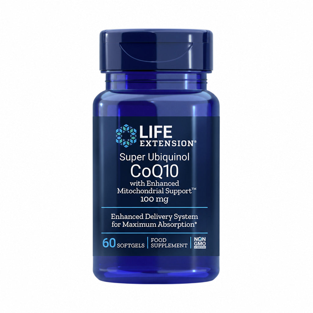 Super Ubiquinol CoQ10 with Enhanced Mitochondrial Support 100mg - 60 Softgels | Life Extension