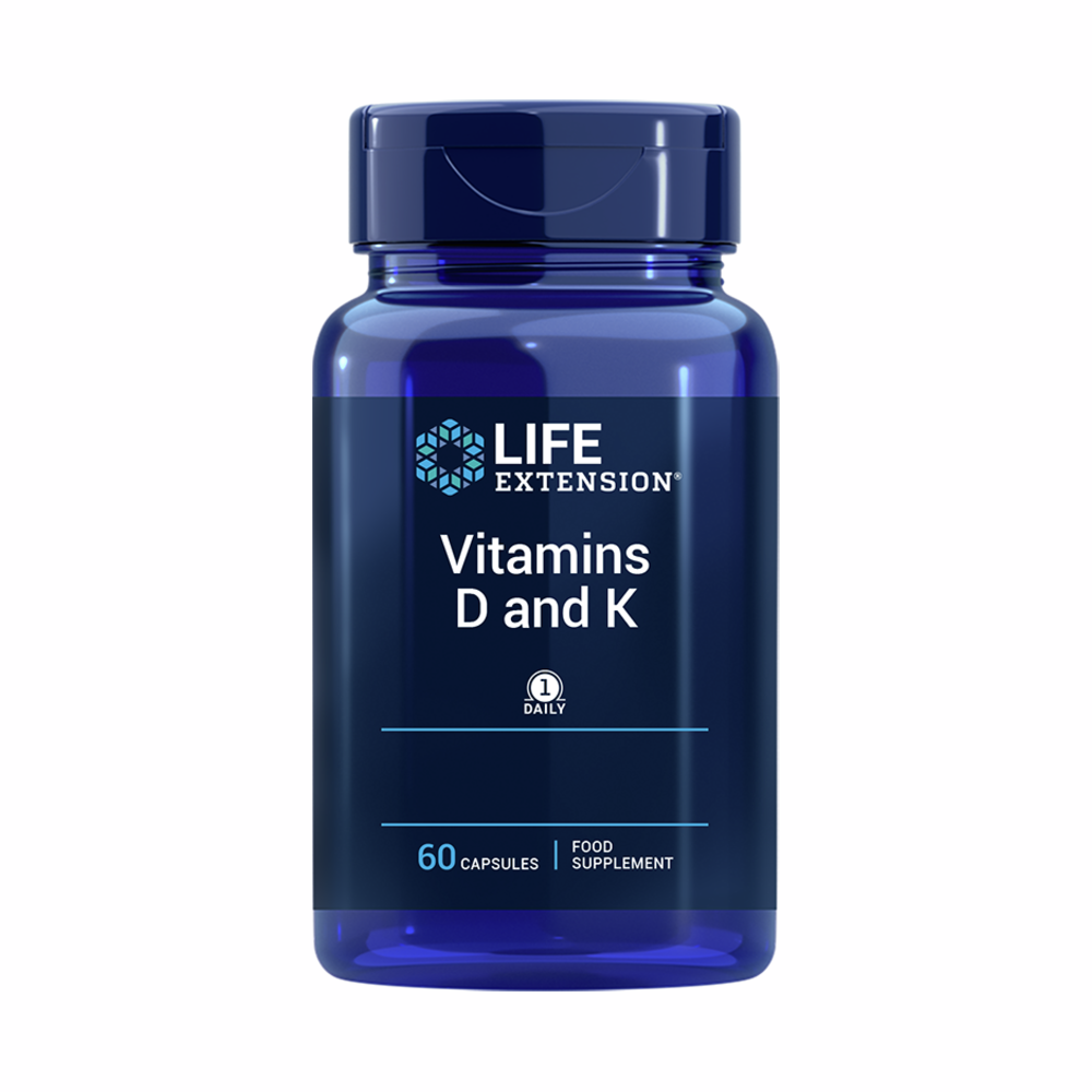 Vitamins D and K - 60 Capsules | Life Extension