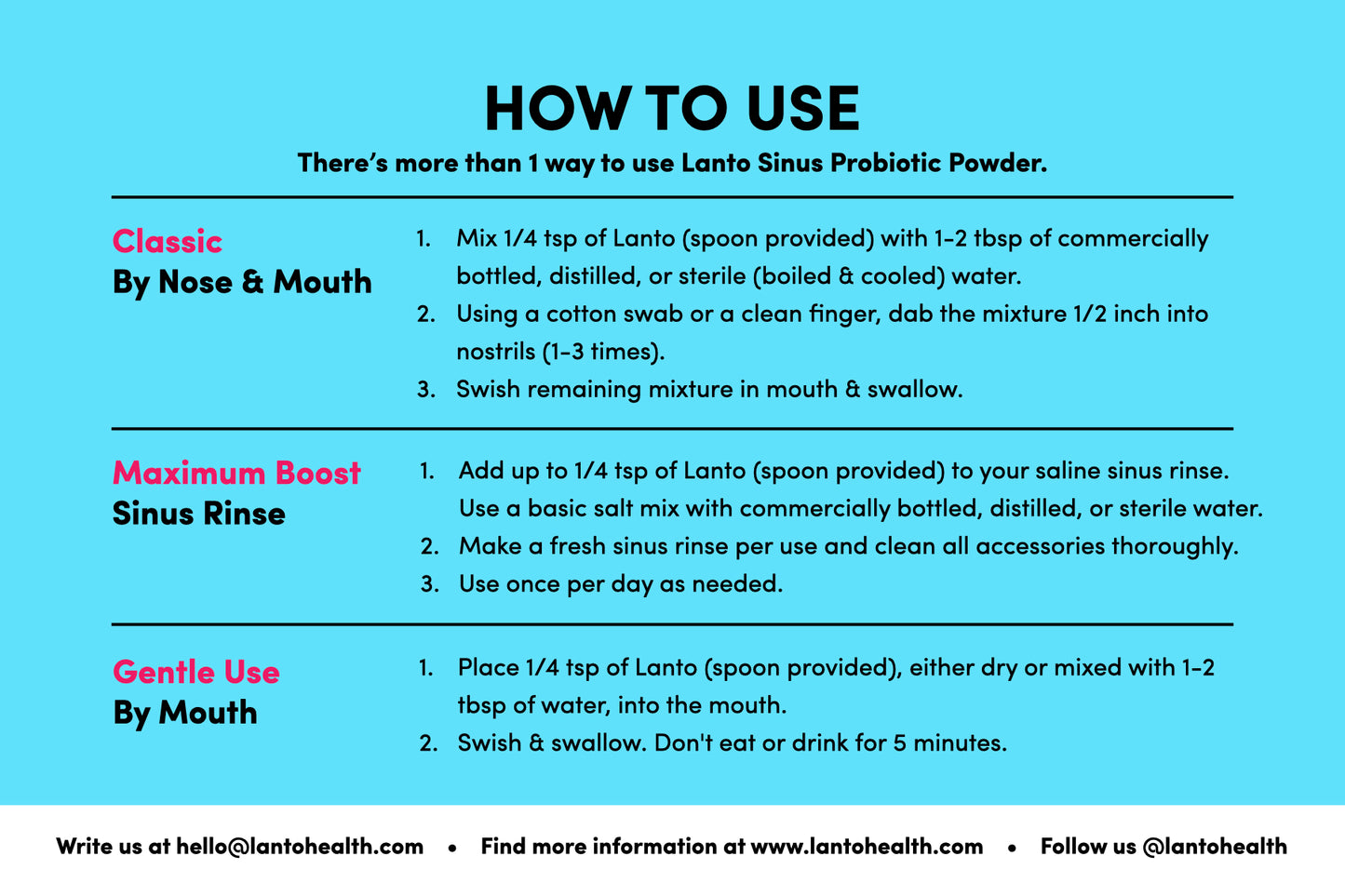 Lanto Sinus Probiotic Powder - 15g | Lanto Health