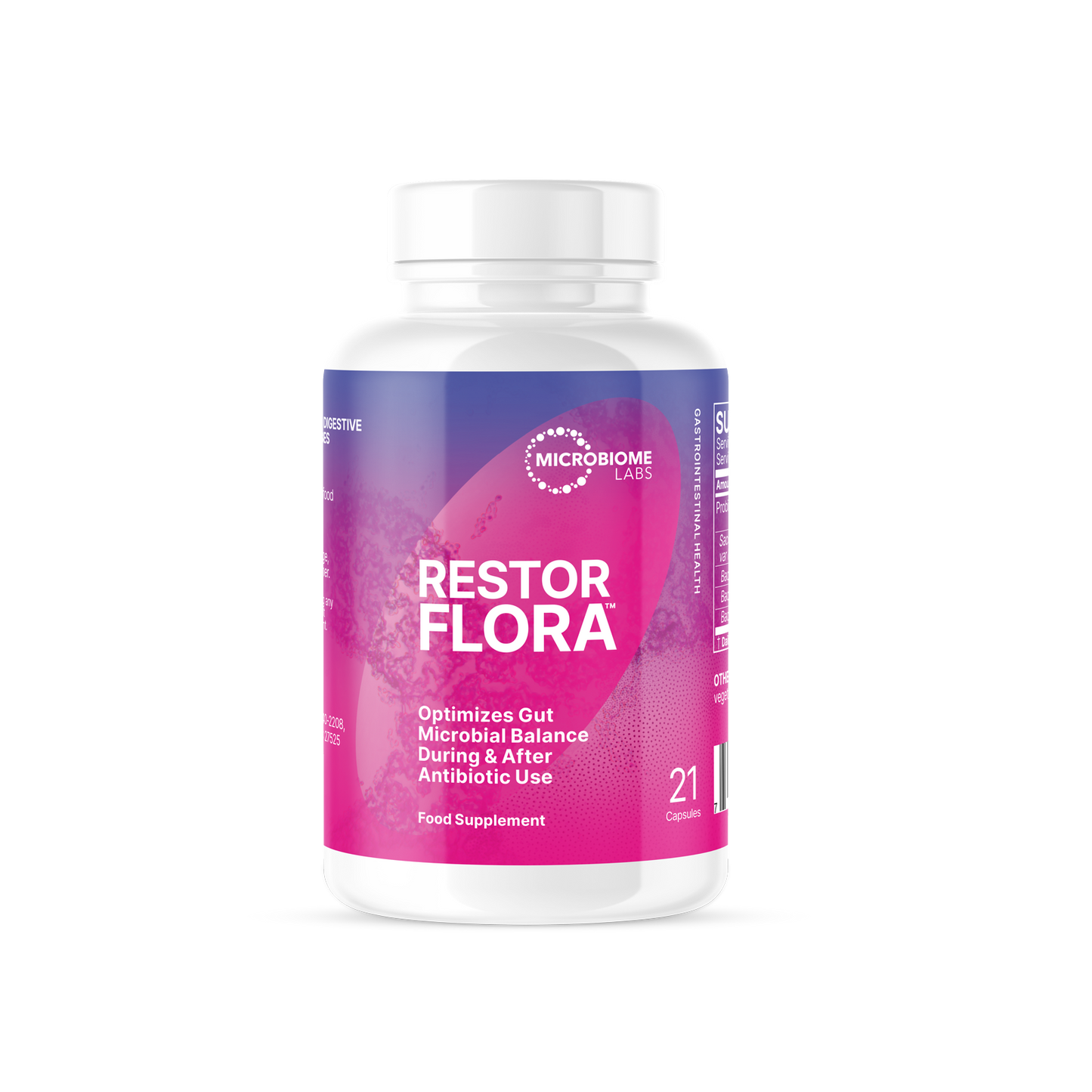 RestorFlora - 21 Capsules | Microbiome Labs