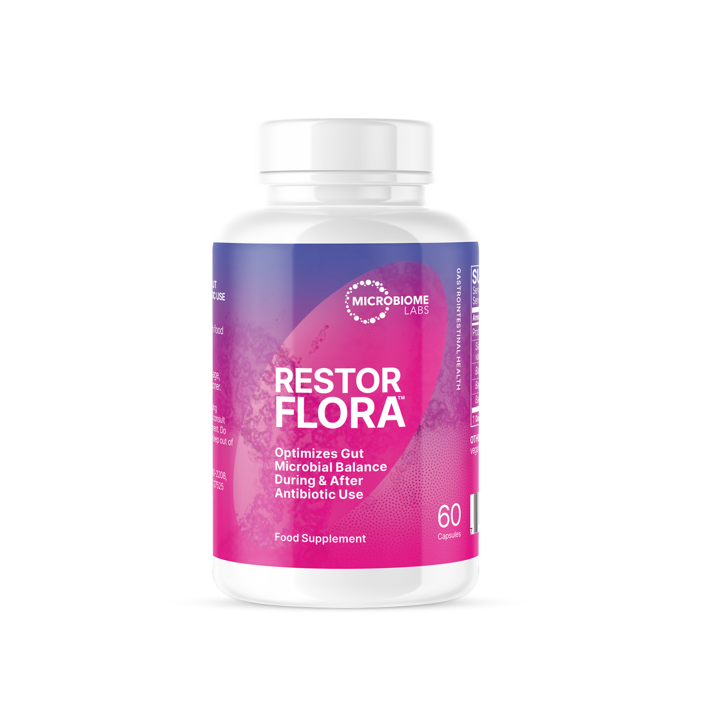 RestorFlora - 60 Capsules | Microbiome Labs