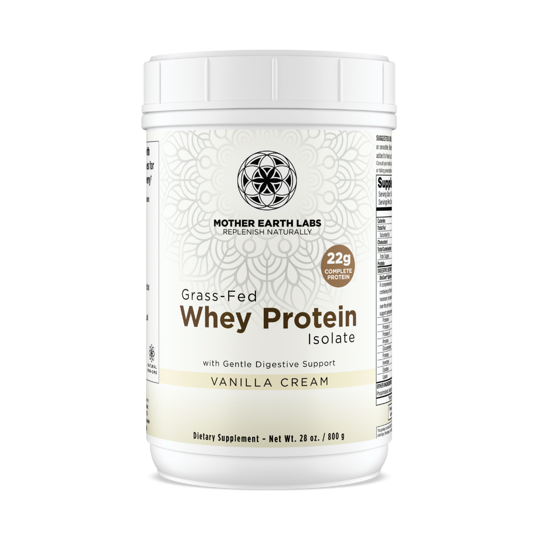 Grass-Fed Whey Protein (Vanilla) - 800g | Mother Earth Labs