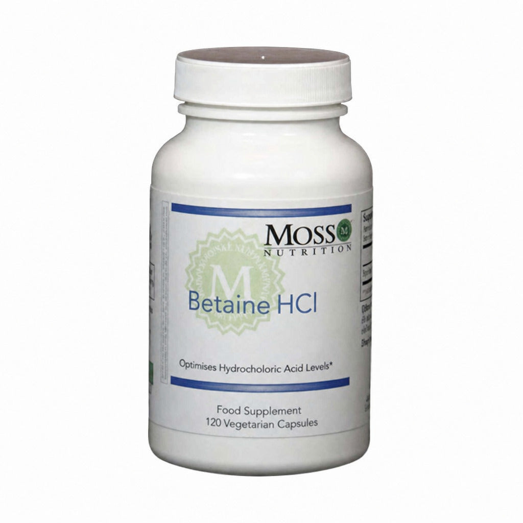 Betaine HCl 750mg - 120 Capsules | Moss Nutrition