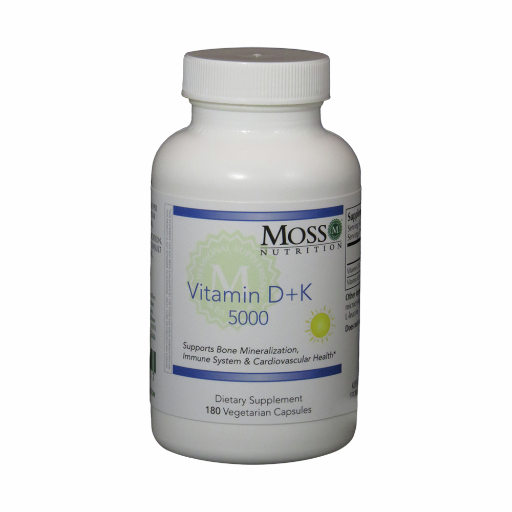 Vitamin D + K 5000 - 180 Capsules | Moss Nutrition