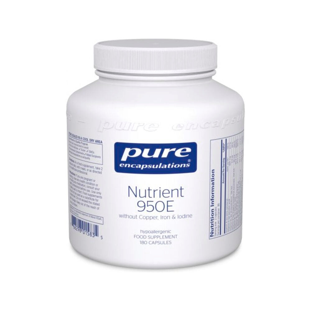 Nutrient 950E without Cu, Fe & Iodine - 180 Capsules | Pure Encapsulations
