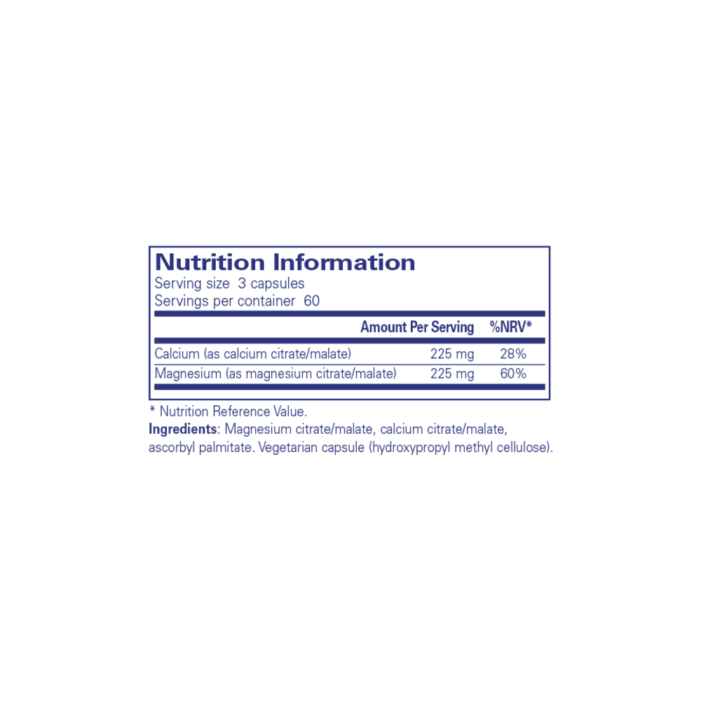 Calcium Magnesium (citrate/malate) - 180 Capsules | Pure Encapsulations