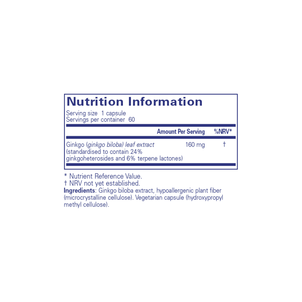 Ginkgo 50 160 mg - 60 Capsules | Pure Encapsulations