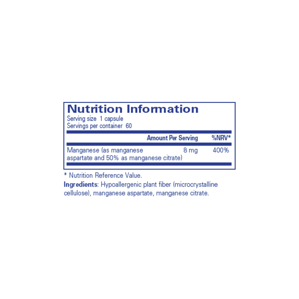 Manganese - 60 Capsules | Pure Encapsulations
