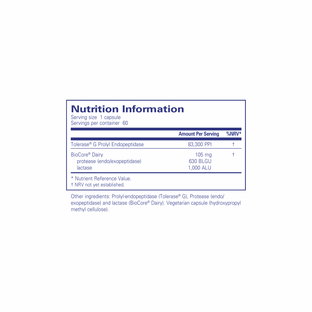 Gluten Dairy Enzymes - 60 Capsules | Pure Encapsulations
