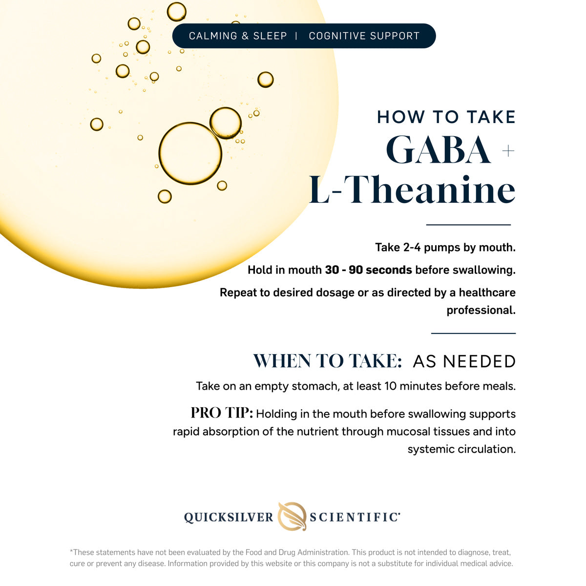 GABA + L-Theanine - 50ml | Quicksilver Scientific
