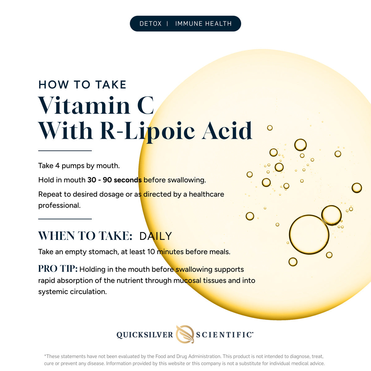 Vitamin C with R Lipoic Acid - 50ml | Quicksilver Scientific