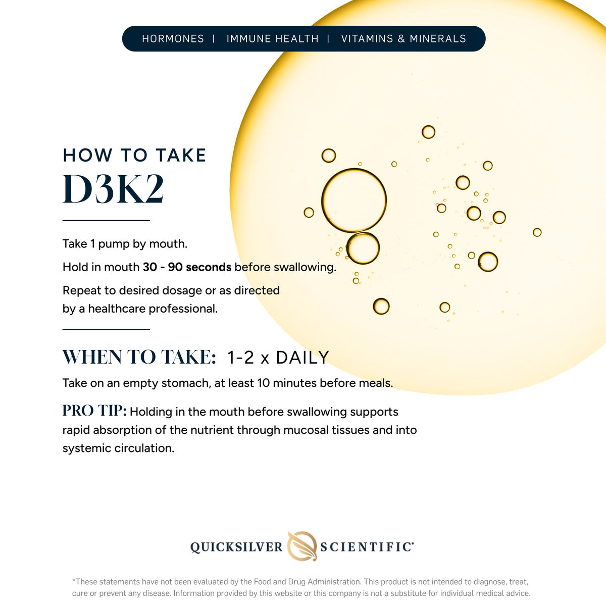 D3K2 - 50ml | Quicksilver Scientific