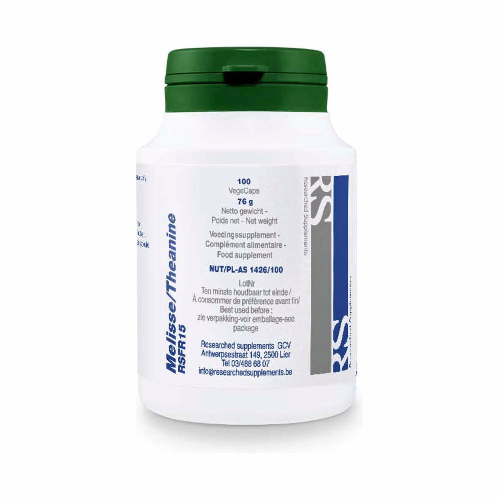 Melissa/Theanine - 100 Capsules | Researched Supplements