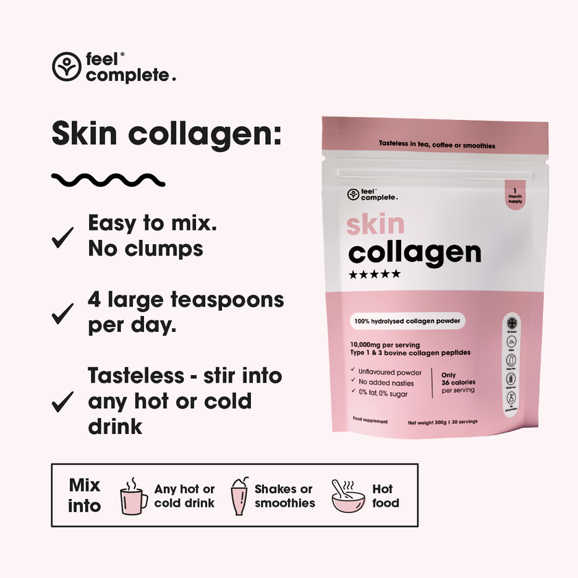 Skin Collagen - Grass Fed Collagen Peptides - 300g | Feel Complete