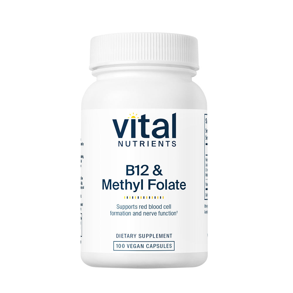 B12 & Methyl Folate - 100 Capsules | Vital Nutrients