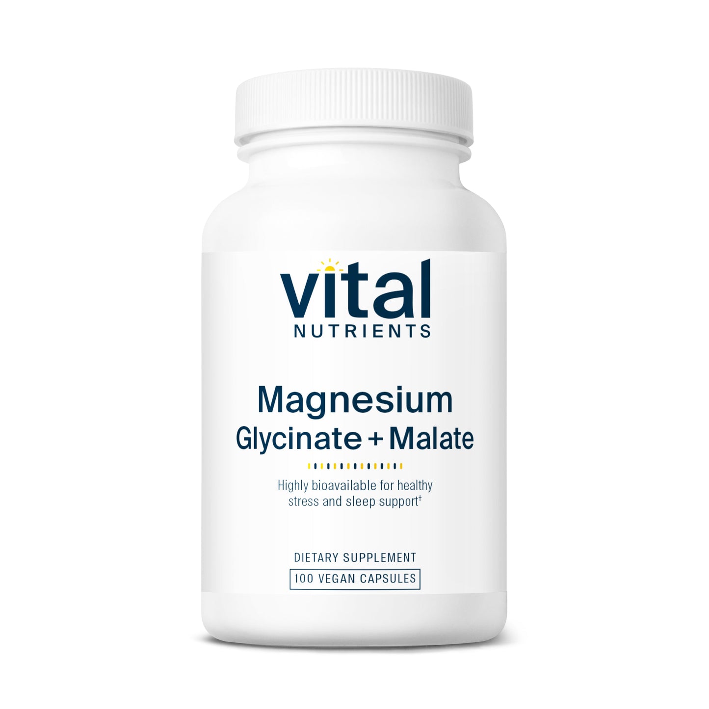Magnesium Glycinate + Malate - 100 Capsules | Vital Nutrients