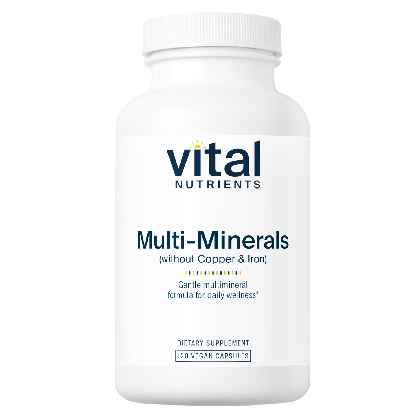Multi-Minerals Citrate/Malate Formula (No Copper or Iron) - 120 Capsules | Vital Nutrients